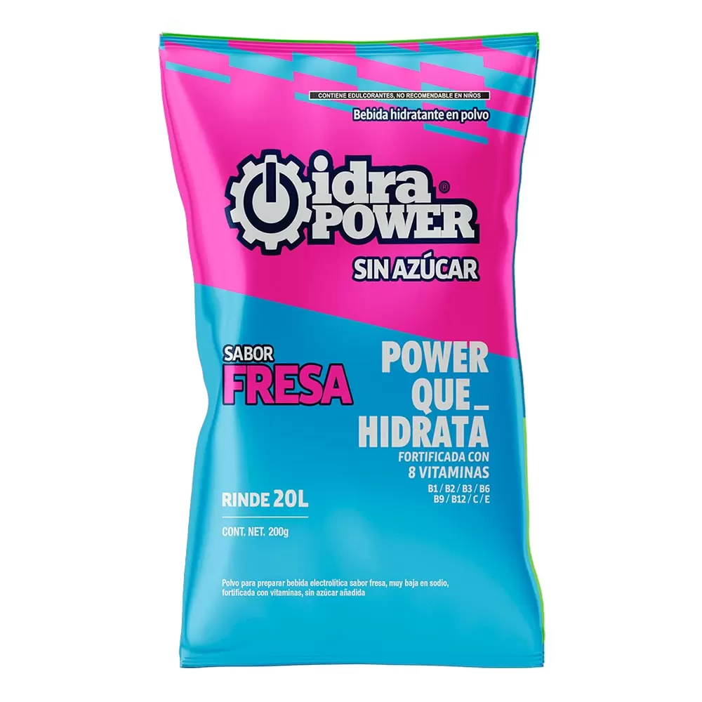 Idrapower sobre 200 gm sin azucar - bebida isotonica en polvo
