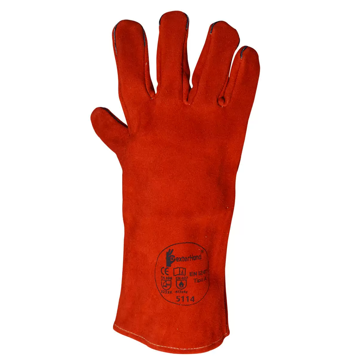 Dexterhand-5114-Guante-de-soldador-rojo